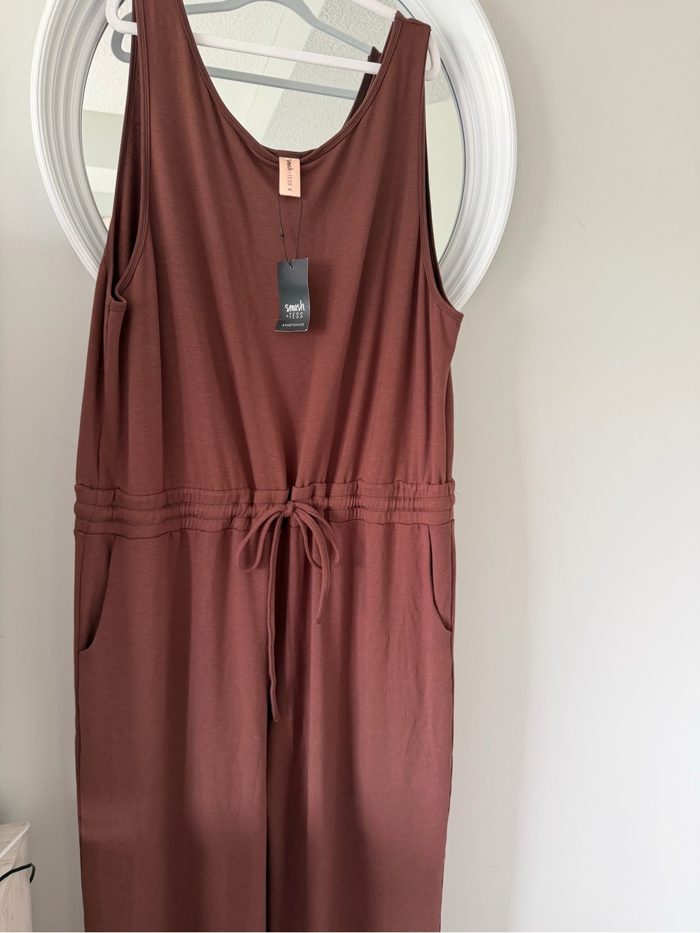 NWT Smash + Tess Happy Hour Romper Classic Cocoa Brown Wide Leg Jumpsuit 4XL - Picture 3 of 11